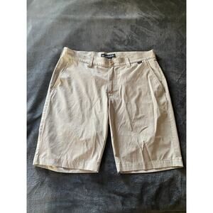 Travis Mathew Beck Shorts Mens Size 33 Beige Golf Chino Stretch